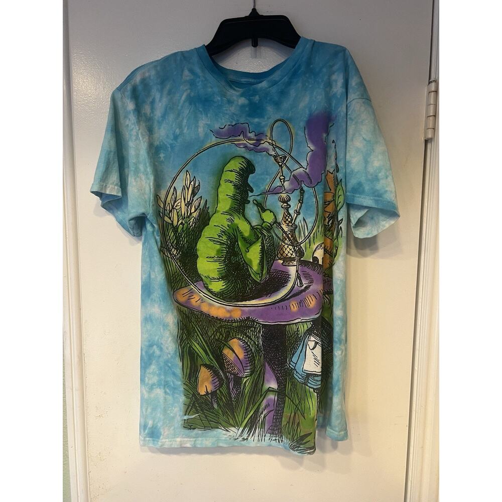 Liquid Blue 2015 Alice In Wonderland Hookah Mushroom Tie Dye T Shirt Size Medium - Picture 2 of 10